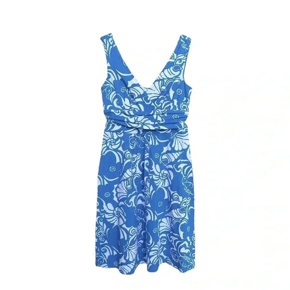 LILLY PULITZER Shianne Azure Ariel Blue Tides Dress sz XS Sleeveless NWOT - Picture 2 of 8